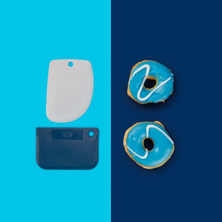 Σετ 2 κόφτες ζύμης Tasty Ocean Blue 678904, 2 σχήματα, Στρογγυλεμένη άκρη, Πλαστικό, Γκρι/μπλε