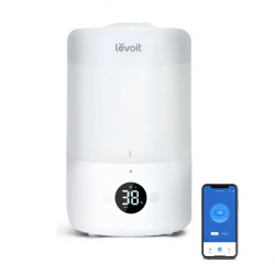 Υπερηχητικός smart υγραντήρας αέρα Levoit Dual 200S, 27 m2, 24W, 3 L, Ψηφιακός έλεγχος, Αθόρυβη λειτουργία, Εντελώς ακίνδυνος, Λευκό