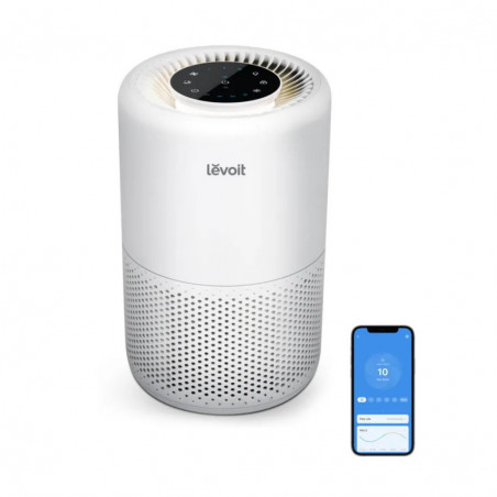 Καθαριστής αέρα Levoit Core 200S, 35 m2, 26W, True HEPA H13, Αφαιρεί το 99,97% των ρύπων, Φωνητικές εντολές, Χρονοδιακόπτης, 3 ταχύτητες, Λευκό