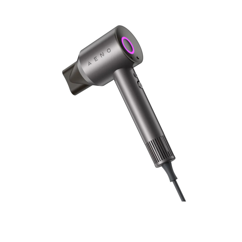 Πιστολάκι μαλλιών AENO HD1 AHD0001, 1500W, Ιονισμός, Μοτέρ χωρίς ψήκτρες, Αισθητήρας NTC, Γκρι/Μαύρο