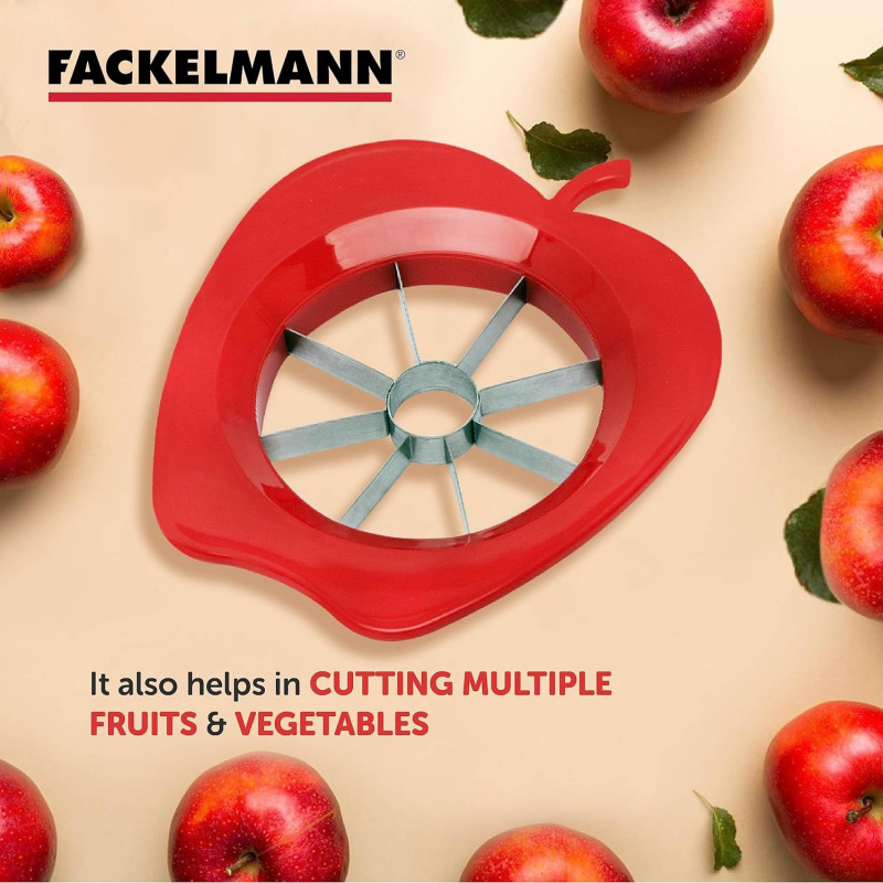 Κόπτης μήλων Fackelmann 42015, 2 τμχ, Ανοξείδωτο, Πλαστικό, Πράσινο/κόκκινο