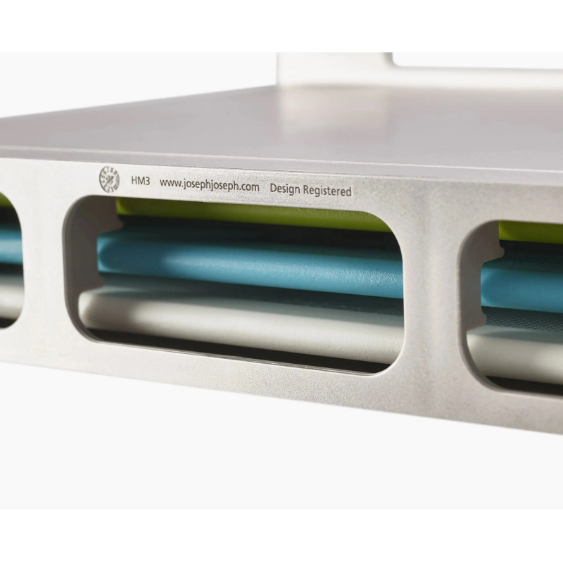 Σετ Επιφάνεια Κοπής Joseph Joseph Folio Slim 60199, 3 τμχ, Διπλής όψης, Βάση κάτω από το ράφι, Ασημί