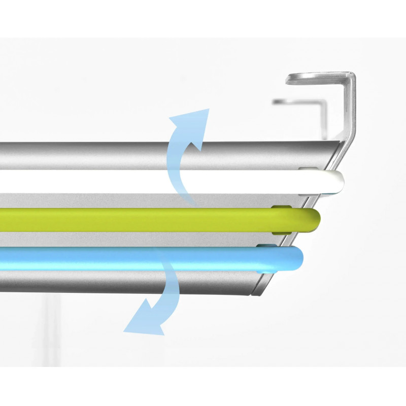 Σετ Επιφάνεια Κοπής Joseph Joseph Folio Slim 60199, 3 τμχ, Διπλής όψης, Βάση κάτω από το ράφι, Ασημί