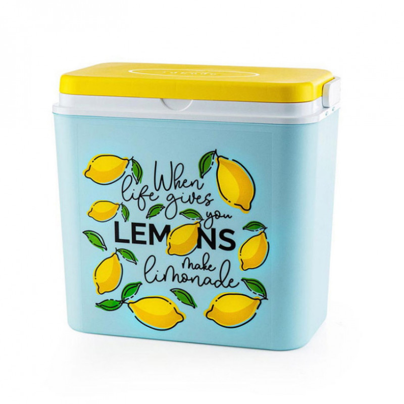 Φορητό ψυγείου ATLANTIC Lemons, 24 λίτρα, Παθητικό, Ψύξη, Χωρίς BPA, Πολύχρωμο