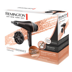 Πιστολάκι μαλλιών Remington AC5700 Copper Radiance, 2200W, Ιονισμός, jet 120 km/h, Cool Shot, Μαύρο/Χάλκινο