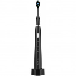 Ηλεκτρική ηχητική οδοντόβουρτσα AENO DB2S ADB0002S, SMART, 46000 RPM, IPX7, 3 μύτες, 12 προγράμματα, Έως και 90 ημέρες με μία φόρτιση, Μαύρο