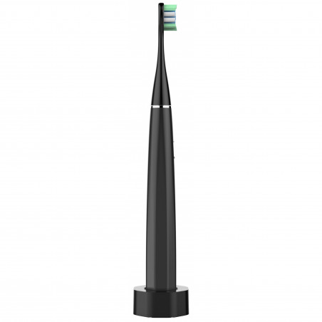 Ηλεκτρική ηχητική οδοντόβουρτσα AENO DB2S ADB0002S, SMART, 46000 RPM, IPX7, 3 μύτες, 12 προγράμματα, Έως και 90 ημέρες με μία φόρτιση, Μαύρο