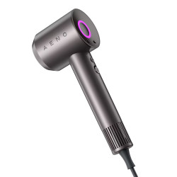 Πιστολάκι μαλλιών AENO HD1 AHD0001, 1500W, Ιονισμός, Μοτέρ χωρίς ψήκτρες, Αισθητήρας NTC, Γκρι/Μαύρο
