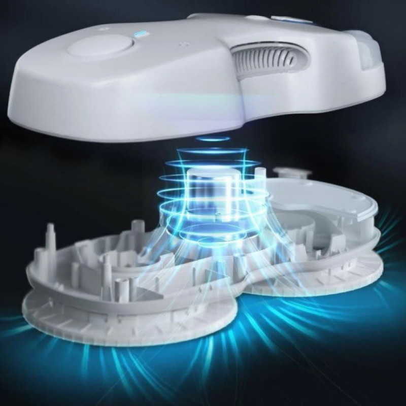 Ρομπότ πλύσης παραθύρων HUTT C6, 90W, 3800Pa, Έξυπνοι αισθητήρες, Σχεδιασμός διαδρομής, Λευκό