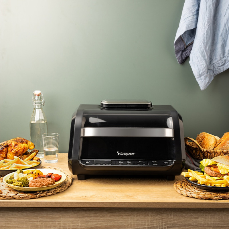 Πολυμάγειρας 8 σε 1 Beper P101FRI080, 1700W, 8 λειτουργίες, 3.8 L, 230C, Μαύρο