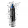 Trimmer μηχανή Remington NE3870 NANOSeries Lithium, Τρίμμερ αυτιού και μύτης, Δύο εναλλάξιμες κεφαλές, Στρογγυλεμένη κορυφή, Αδιάβροχο, Μαύρο/Μπλε