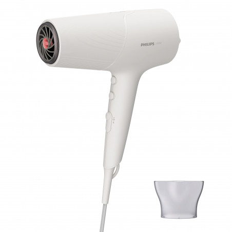 Σεσουάρ μαλλιών Philips BHD501 / 00, 2100W, 2 ταχύτητες, 3 ρυθμίσεις θερμοκρασίας,, ThermoShield, Λευκό