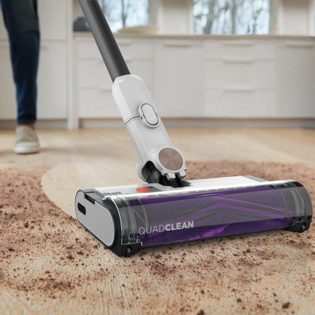Σκούπα όρθια Shark IW1611EU, 240W, 0.4 l, 60 λεπτά αυτονομία, ανίχνευση άκρων και ρύπων, QuadClean, αντι-αλλεργιογόνα, LED, Λευκό