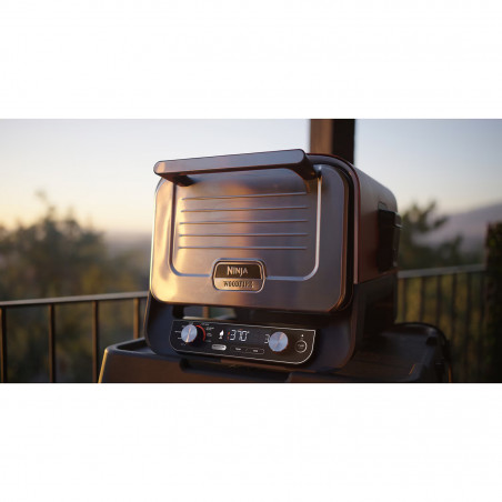 Ηλεκτρικός φούρνος Ninja Woodfire OO101EU, 2400W, 8 προγράμματα, Χρονοδιακόπτης, Οθόνη LED, Αυτόματη απενεργοποίηση, Κόκκινο/Μαύρο