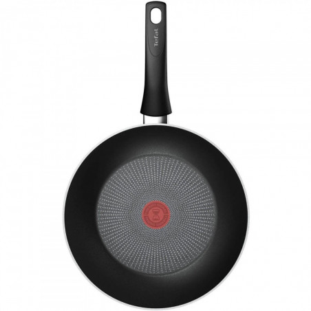 Τηγάνι Tefal Wok C2921953 Force, 28 cm, Αντικολλητική επίστρωση, Thermo-Fusion, Επαγωγή, Μαύρο