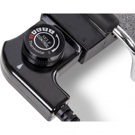 Ηλεκτρική σχάρα Teppanyaki Royalty Line RL-TP18210, 1800W, 70x23 cm, μαρμάρινη επίστρωση, Λαδοθήκη, Μαύρο