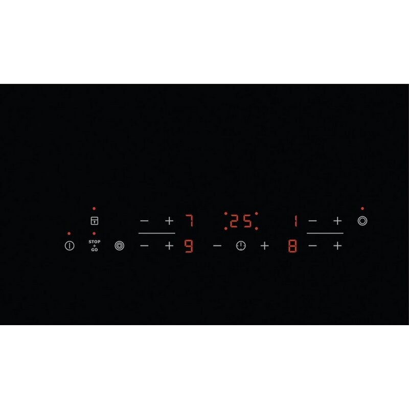 Κεραμική ενσωματωμένη εστία Electrolux EHF6343FOK, 6400W, 4 ζώνες, 9 επίπεδα, Stop & Go, Χρονόμετρο, Μαύρο