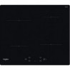 Κεραμική εντοιχισμένη εστία Whirlpool WS Q2160 NE, 7200W, 4 ζώνες 6ης αίσθησης, 9 επίπεδα, Χρονόμετρο, Επαγωγή, Μαύρο