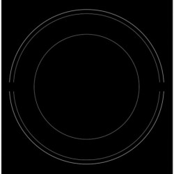 Κεραμική εντοιχισμένη εστία Hotpoint-Ariston HRD 5030 B, 2900W, 2 ζωνών, 9 επιπέδων, Ηλεκτρική, Μαύρο