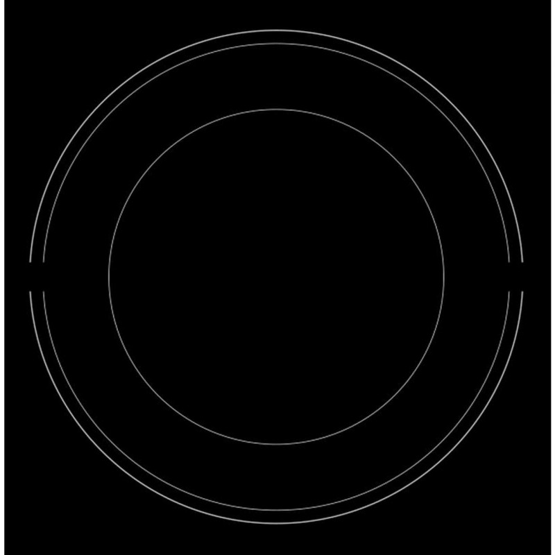 Κεραμική εντοιχισμένη εστία Hotpoint-Ariston HRD 5030 B, 2900W, 2 ζωνών, 9 επιπέδων, Ηλεκτρική, Μαύρο