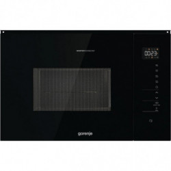 Εντοιχισμένος φούρνος μικροκυμάτων Gorenje BMI251SG3BG, 25 λίτρα, 1200 W, 5 επίπεδα, 15 προγράμματα, Γκριλ, Απόψυξη, AquaClean, Μαύρος