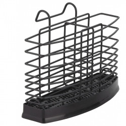 Στεγνωτήριο μαχαιροπήρουνων Rosberg R53003D, 20.7x9.5x15.2 cm, Μαύρο ματ