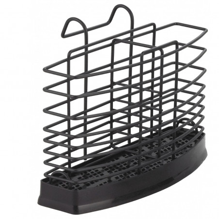 Στεγνωτήριο μαχαιροπήρουνων Rosberg R53003D, 20.7x9.5x15.2 cm, Μαύρο ματ