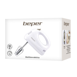 Μίξερ Beper BP.304, 150 W, 5 ταχύτητες, κουμπί απελευθέρωσης των αναδευτήρων, λευκό