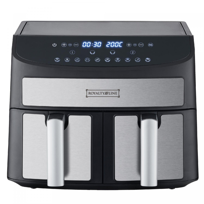 Φριτέζα ζεστού αέρα Royalty Line RL-AF5409, 2400W, 8 l, 2 καλάθια, 10 προγράμματα,