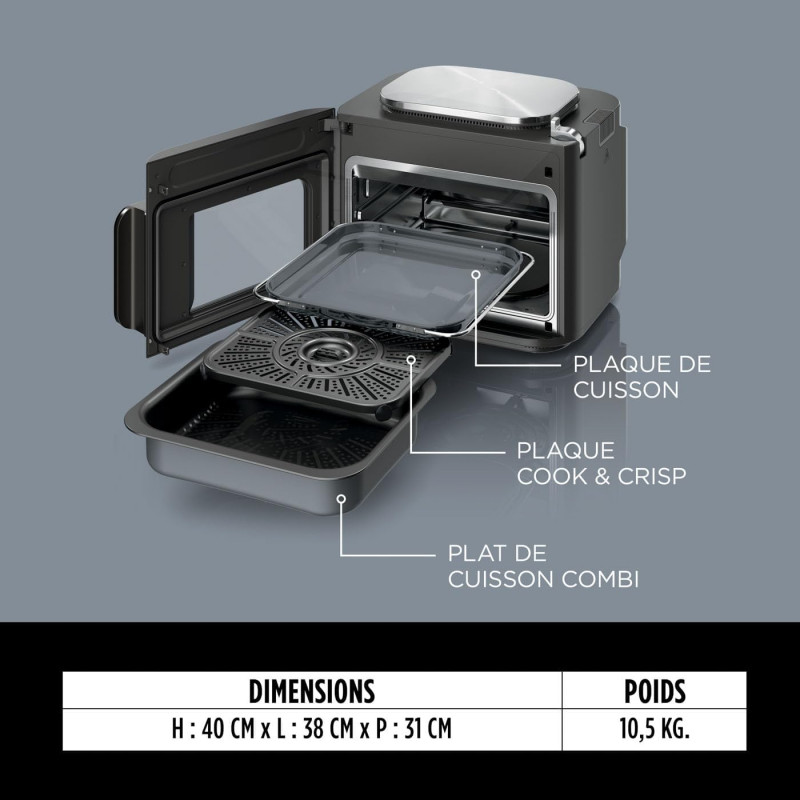 Πολυμάγειρας 12 ΣΕ 1 Ninja Combi SFP700EU, 1780W, 12,5 l, 40-240°C, 12 προγράμματα, Combi μαγείρεμα, SmartSwitch, Inox