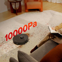 Ρομποτική ηλεκτρική σκούπα Roborock S8 MaxV Ultra S8MVU52-00, 69W, 10000 Pa, Lidar, Wi-Fi, Φωνητικές εντολές, 5200 mAh, 3D χαρτογράφηση, Αυτονομία έως 180 λεπτά, Μαύρο