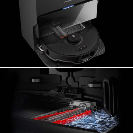 Ρομποτική ηλεκτρική σκούπα Roborock S8 MaxV Ultra S8MVU52-00, 69W, 10000 Pa, Lidar, Wi-Fi, Φωνητικές εντολές, 5200 mAh, 3D χαρτογράφηση, Αυτονομία έως 180 λεπτά, Μαύρο