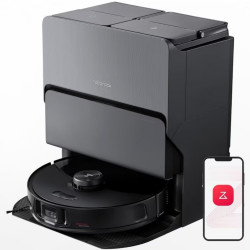 Ρομποτική ηλεκτρική σκούπα Roborock S8 MaxV Ultra S8MVU52-00, 69W, 10000 Pa, Lidar, Wi-Fi, Φωνητικές εντολές, 5200 mAh, 3D χαρτογράφηση, Αυτονομία έως 180 λεπτά, Μαύρο
