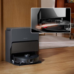 Ρομποτική ηλεκτρική σκούπα Roborock S8 MaxV Ultra S8MVU52-00, 69W, 10000 Pa, Lidar, Wi-Fi, Φωνητικές εντολές, 5200 mAh, 3D χαρτογράφηση, Αυτονομία έως 180 λεπτά, Μαύρο