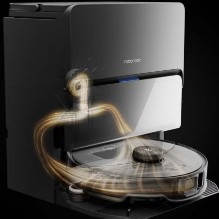 Ρομποτική ηλεκτρική σκούπα Roborock S8 MaxV Ultra S8MVU52-00, 69W, 10000 Pa, Lidar, Wi-Fi, Φωνητικές εντολές, 5200 mAh, 3D χαρτογράφηση, Αυτονομία έως 180 λεπτά, Μαύρο