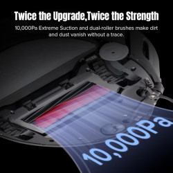 Ρομποτική ηλεκτρική σκούπα Roborock S8 MaxV Ultra S8MVU52-00, 69W, 10000 Pa, Lidar, Wi-Fi, Φωνητικές εντολές, 5200 mAh, 3D χαρτογράφηση, Αυτονομία έως 180 λεπτά, Μαύρο
