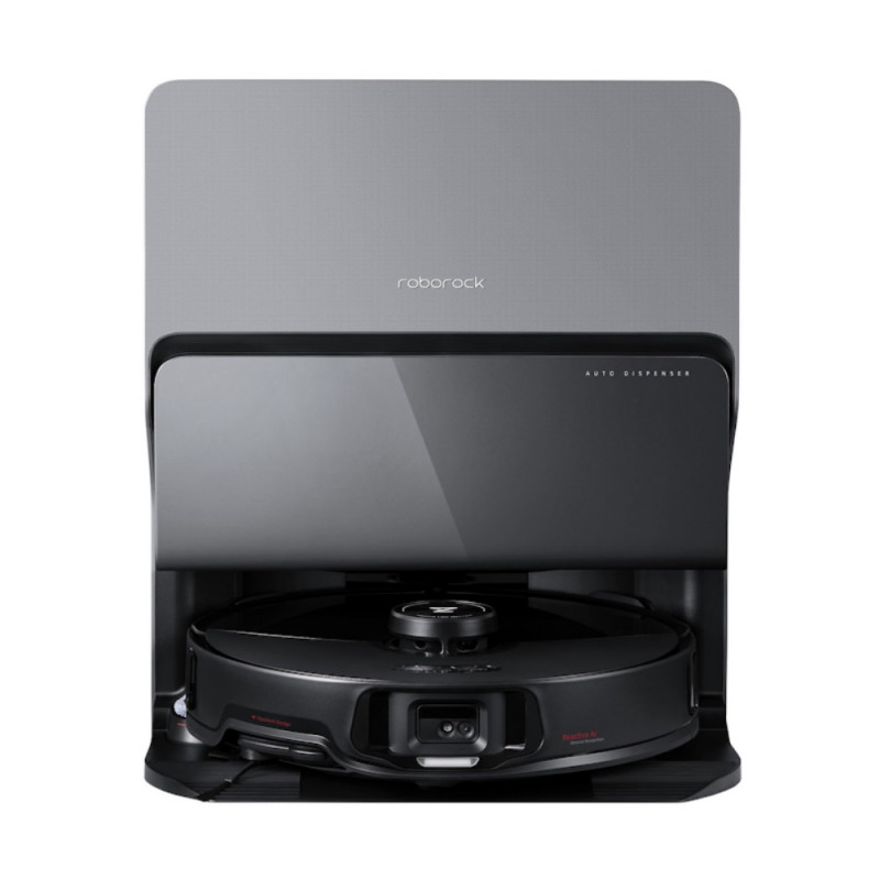 Ρομποτική ηλεκτρική σκούπα Roborock S8 MaxV Ultra S8MVU52-00, 69W, 10000 Pa, Lidar, Wi-Fi, Φωνητικές εντολές, 5200 mAh, 3D χαρτογράφηση, Αυτονομία έως 180 λεπτά, Μαύρο