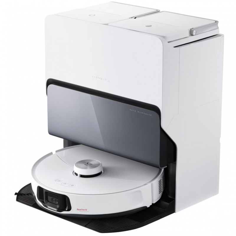 Ρομποτική ηλεκτρική σκούπα ROBOROCK S8 MaxV Ultra S8MVU02-00, 69 W, 10000 Pa, Lidar, Wi-Fi, Φωνητικές εντολές, 5200 mAh, 3D χαρτογράφηση, Αυτονομία έως 180 λεπτά, Λευκό