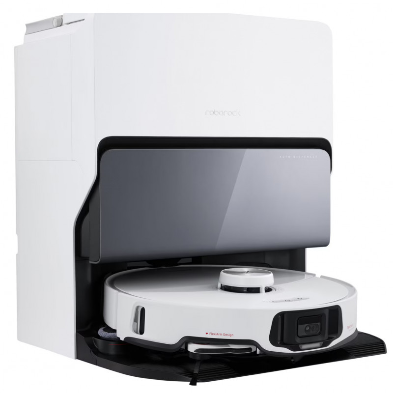 Ρομποτική ηλεκτρική σκούπα ROBOROCK S8 MaxV Ultra S8MVU02-00, 69 W, 10000 Pa, Lidar, Wi-Fi, Φωνητικές εντολές, 5200 mAh, 3D χαρτογράφηση, Αυτονομία έως 180 λεπτά, Λευκό