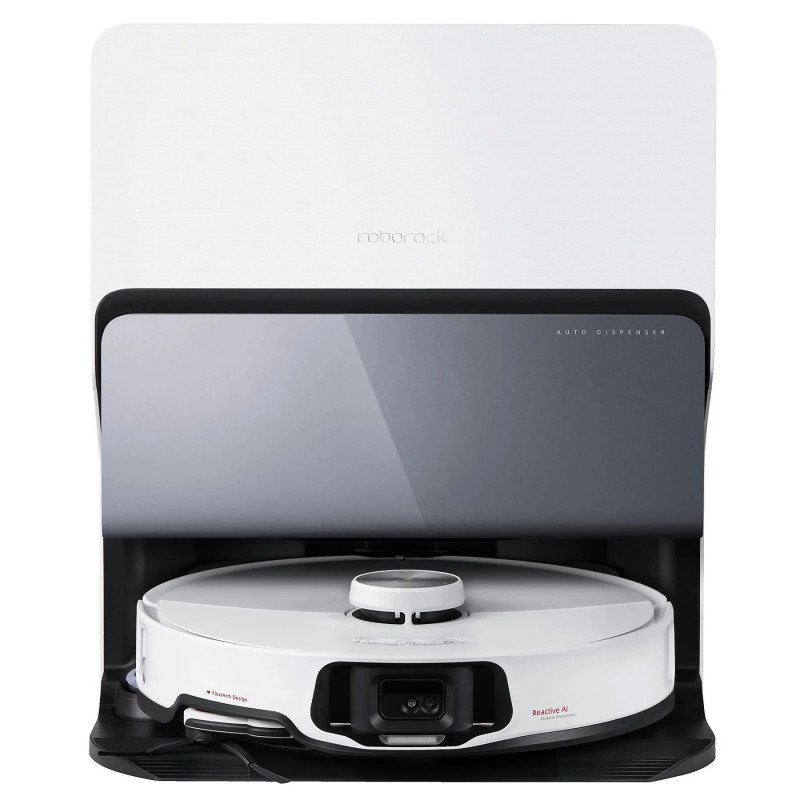 Ρομποτική ηλεκτρική σκούπα ROBOROCK S8 MaxV Ultra S8MVU02-00, 69 W, 10000 Pa, Lidar, Wi-Fi, Φωνητικές εντολές, 5200 mAh, 3D χαρτογράφηση, Αυτονομία έως 180 λεπτά, Λευκό
