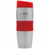 Rosberg Thermo Cup R52011C, 380 ml, Διπλά τοιχώματα, Εργονομικό, Ανοξείδωτο, Κόκκινο/inox