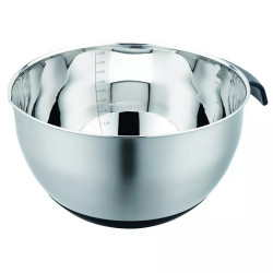 Πολυλειτουργική σαλατιέρα Kinghoff KH 1861, 24 cm, 5 l, 3 τρίφτες, αντιολισθητική, Inox/μαύρο