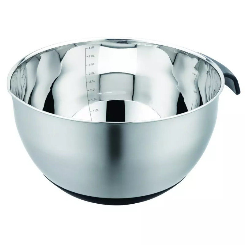 Πολυλειτουργική σαλατιέρα Kinghoff KH 1861, 24 cm, 5 l, 3 τρίφτες, αντιολισθητική, Inox/μαύρο
