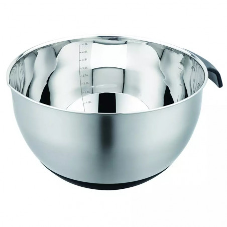 Πολυλειτουργική σαλατιέρα Kinghoff KH 1861, 24 cm, 5 l, 3 τρίφτες, αντιολισθητική, Inox/μαύρο