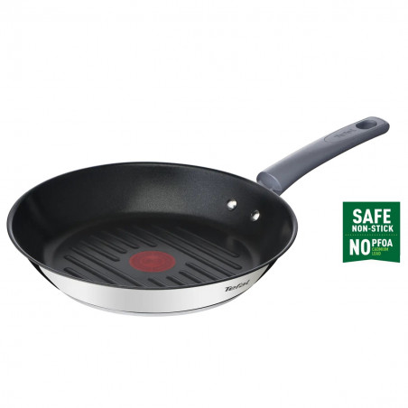 Tefal G7314055 DAILY COOK Ψησταριά-γκριλ, 26 cm, Θερμοδοχείο & Σήμα, Επαγωγή, Sterling Silver