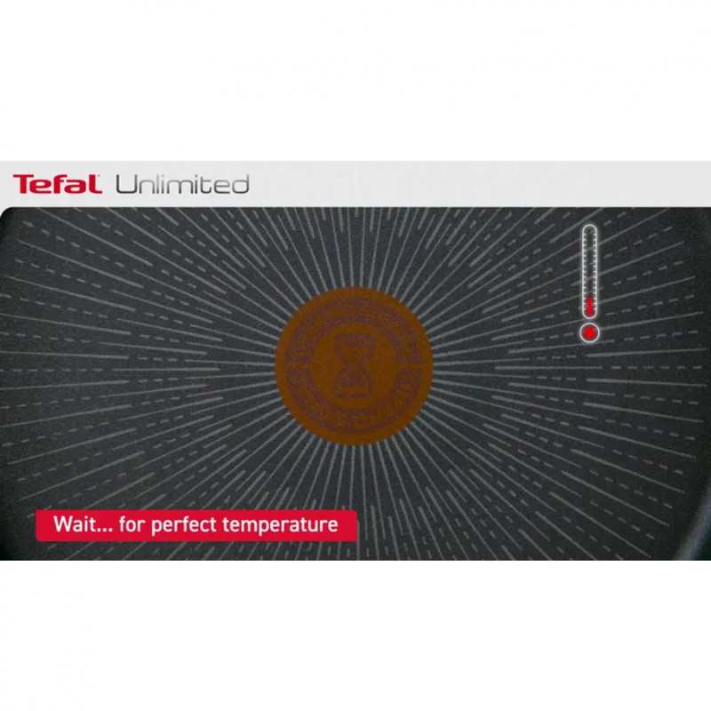 Tefal G2551972 PW28 M PAVOT IND UNLIMITED NOIR, 28 cm, Thermo-Signal, επίστρωση κατά των γρατζουνιών από τιτάνιο, επαγωγή, μαύρο
