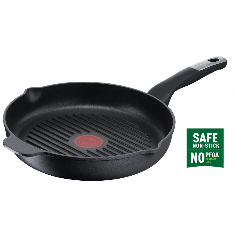 Tefal Grill Pan E2294074 GRILP 26 RND IC G6 UNLIMITED CA, 26 cm, Thermo-Signal & Fusion, χωρίς PFOA, επαγωγή, Μαύρο