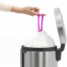 Κάδος Απορριμμάτων Πεντάλ Brabantia NewIcon 12L, Εύκολο κλείσιμο, Αντιολισθητική βάση, Inox/Ματ