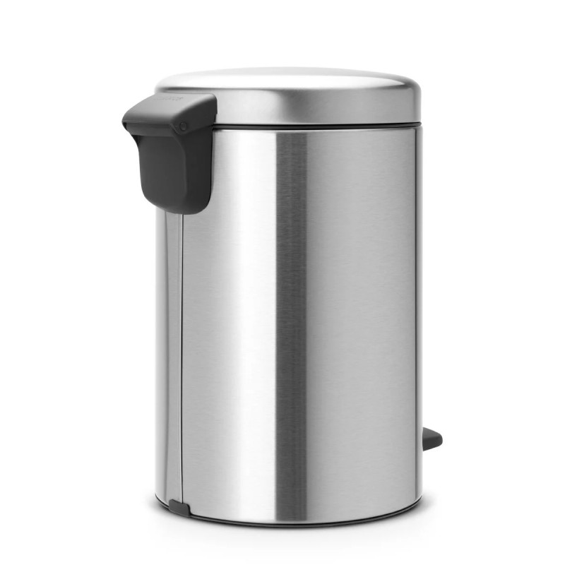 Κάδος Απορριμμάτων Πεντάλ Brabantia NewIcon 12L, Εύκολο κλείσιμο, Αντιολισθητική βάση, Inox/Ματ