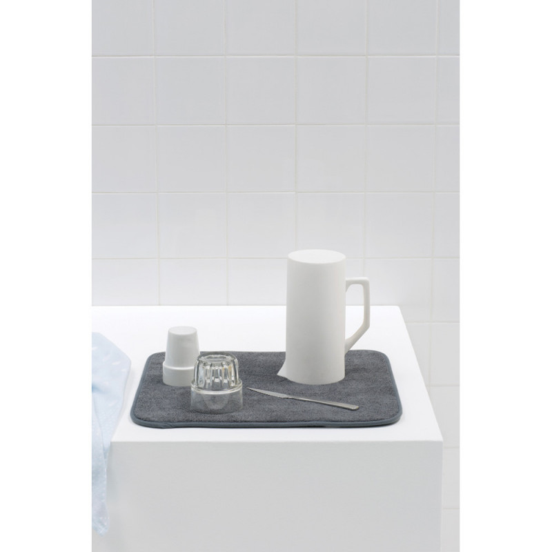 Στρώμα πιάτων μικροϊνών Brabantia SinkSide 1000215, 40x47 cm, πολυεστέρας, σκούρο γκρι